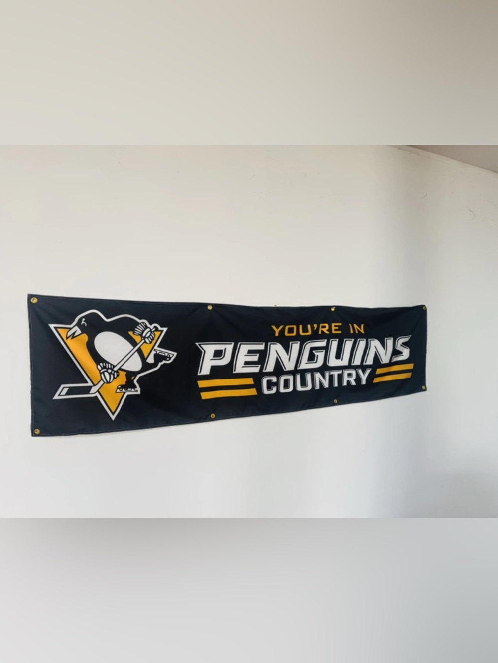 Pittsburgh Penguins Large 2x8 ft Foot Banner Flag You’re In Penguins Country